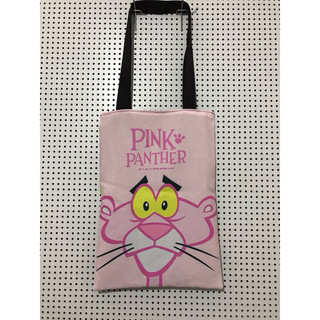 Bolsa sacola dupla face pantera cor de rosa desenho estilo ecobag bolsa de ombro