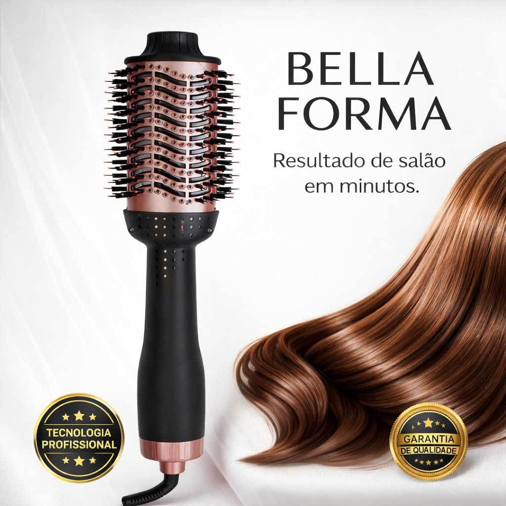 Escova Secadora Modeladora Profissional 1300W Bivolt Anti Frizz 2 em 1 alta performance