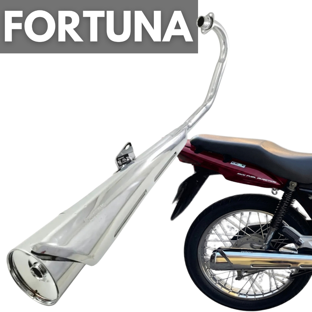 Escapamento fortuna c protetor estralador titan fan 150 esd ex esdi 2009 a 2013