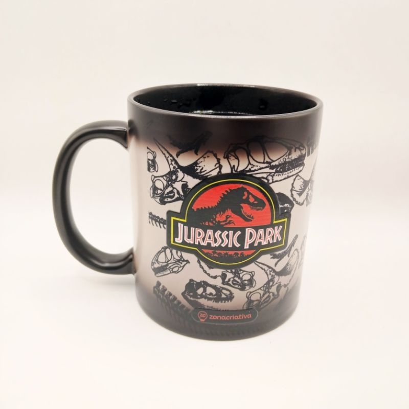 Caneca Mágica Jurassic Park 350ml Muda de Cor com Calor ZonaCriativa Caneca Termossensível Dinossauro
