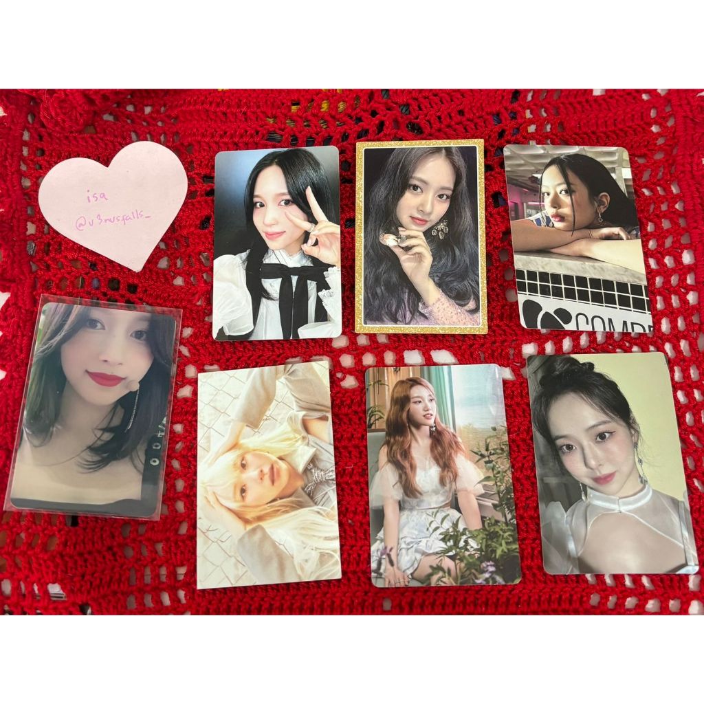 kpop photocards drop diversos TWICE newjeans LOONA loossemble collector vivi tzuyu gowon hanni mina chayoung