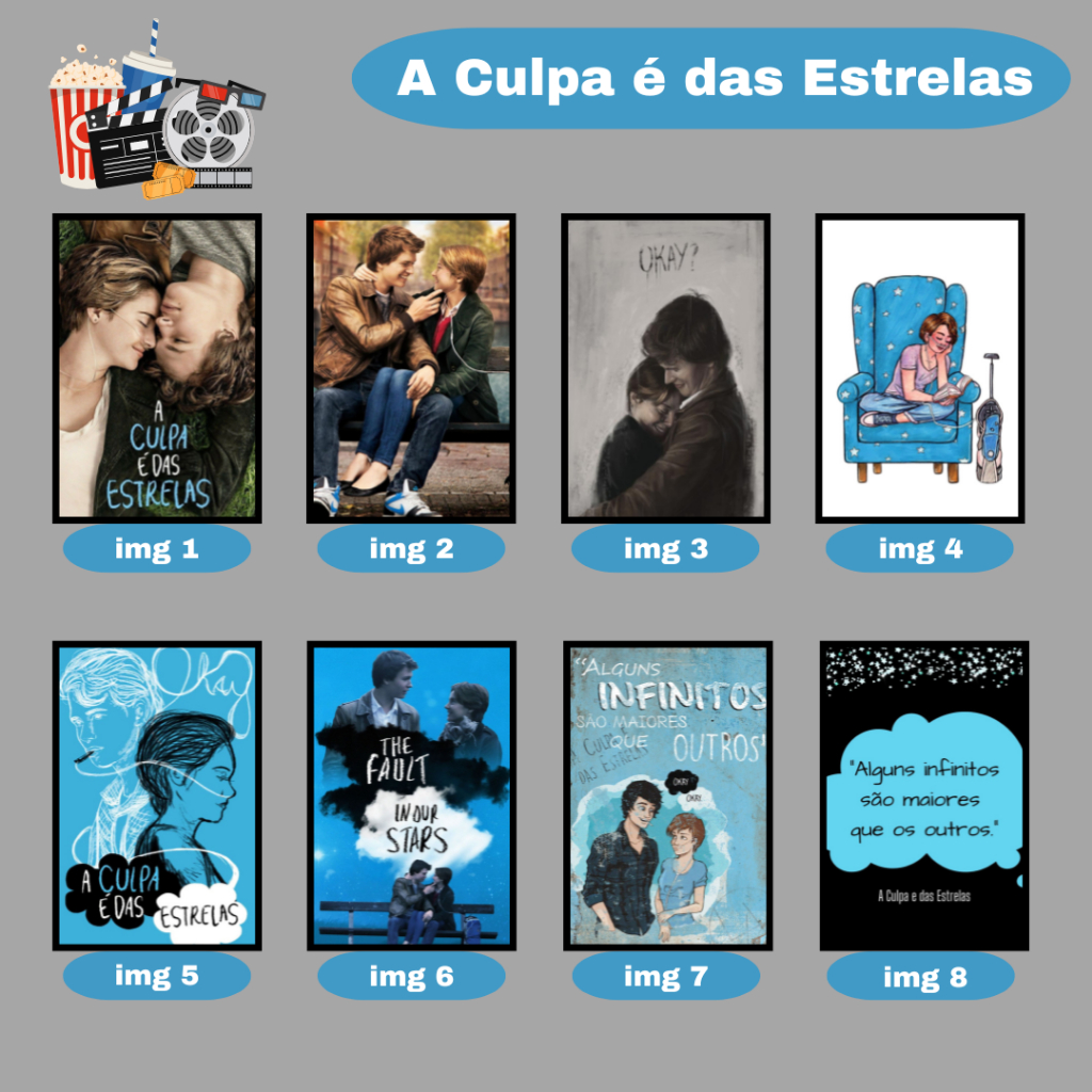 Placa Decorativa A Culpa é das Estrelas - Hazel Grace e Augustus Waters - Filme Romance - Decoração - Okay? Okay!