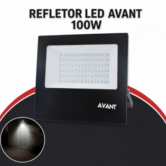Refletor Led 100w Holofote Prova D'água Resistente Alumínio Bivolt 110/220v Avant