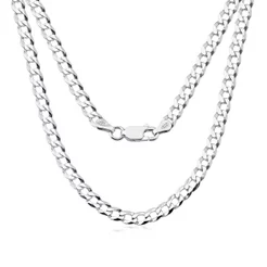 CORRENTE PRATA 925 GRUMET 1x1 ITALIANA 60CM 4MM