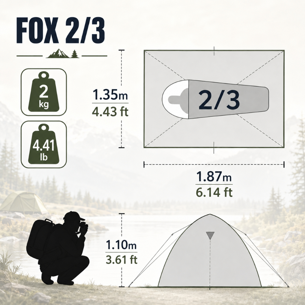 Barraca para Camping Acampamento Iglu 2/3 Pessoas Praia Fox Nautika · foto 2