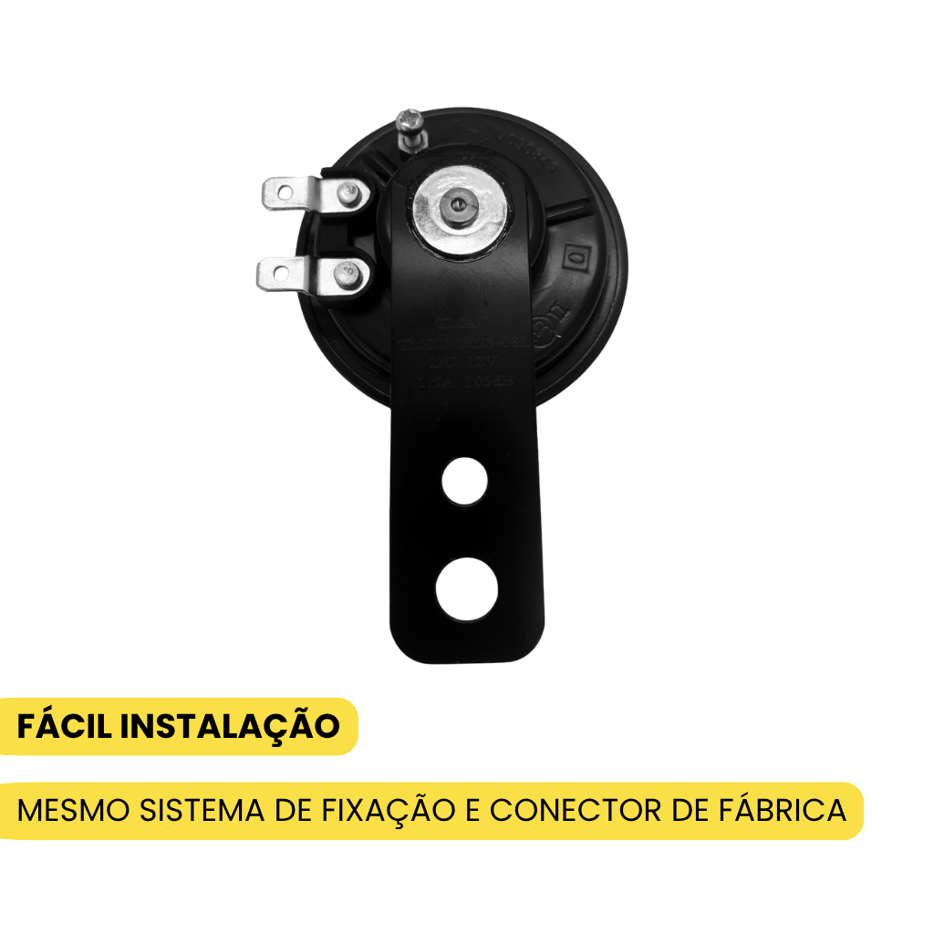 Buzina Moto 12v Cg Titan 125 150 Fan Nxr Bros 125 Biz Pop 100 — imagem 2 de 2