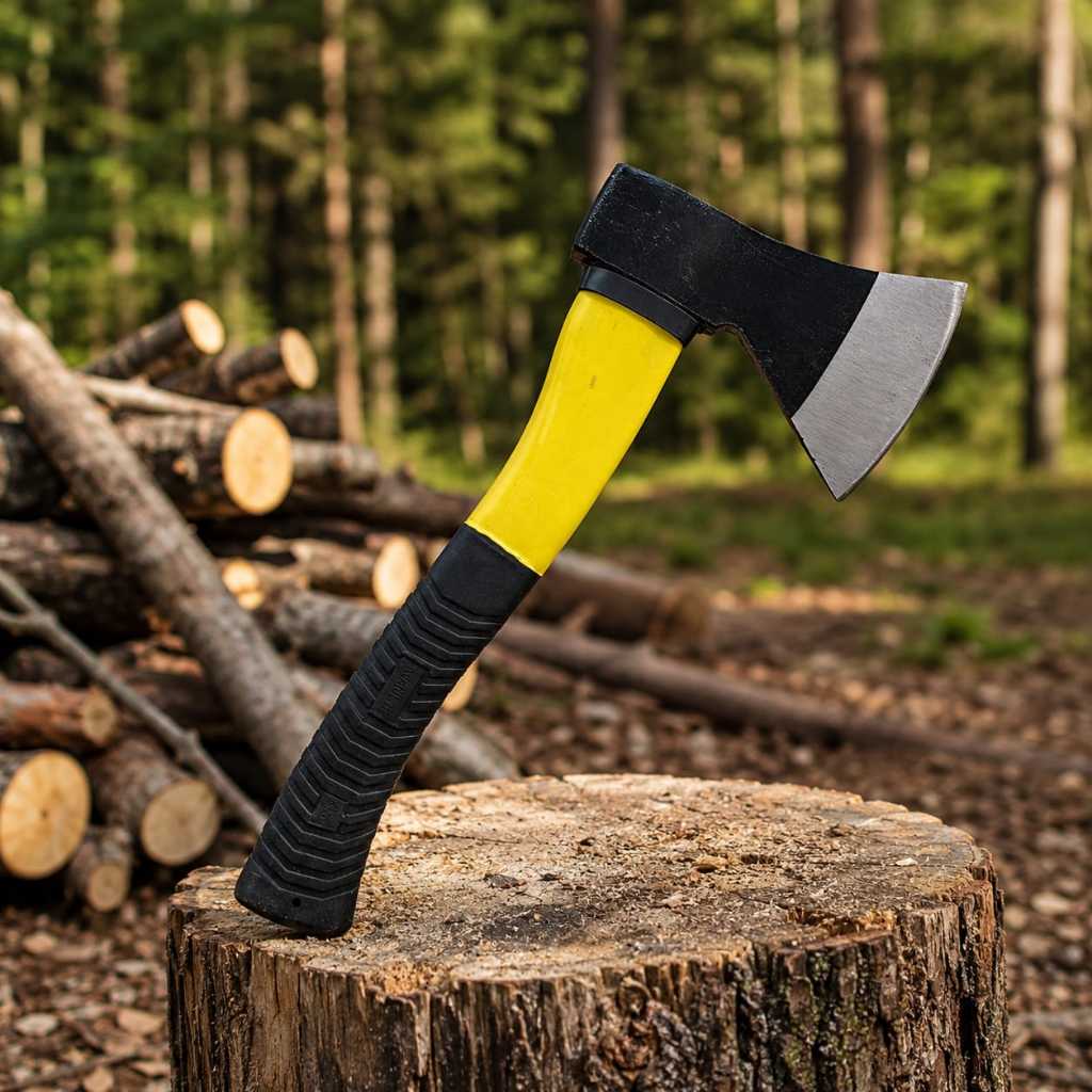 Machado De Mão Machadinha De Cortar Lenha Profissional Para Camping Cabo De Fibra Lâmina afiada Top