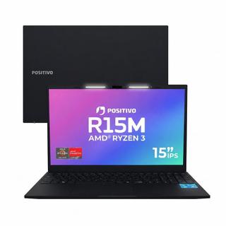 Notebook Positivo Vision R15M AMD Ryzen 3-7330U Linux 8GB RAM 512GB SSD Wi-Fi 6 Tela 15” Full HD IPS - Minitela - Preto