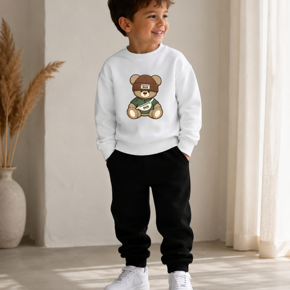 Moletom juvenil e infantil   urso pochete careca + calça
