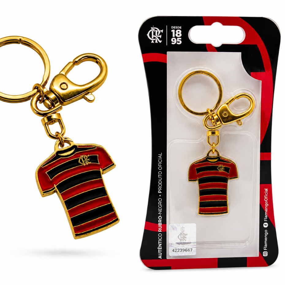 CHAVEIRO FLAMENGO OFICIAL CAMISA OURO