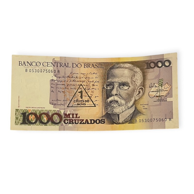 (946.11) CÉDULA 1000 CRUZADOS MACHADO DE ASSIS