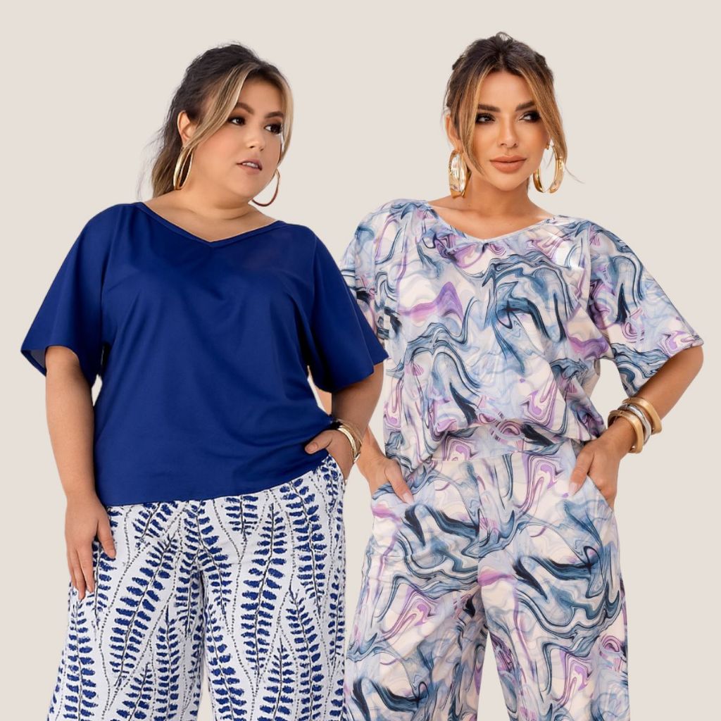 Bata Feminina Manga Curta Blusa Soltinha Elegante Plus Size Tendência Fashion Gestante Casual