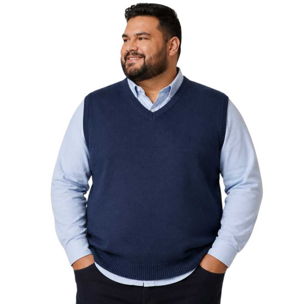 Pulôver Colete Tricô Masculino Plus Size frio