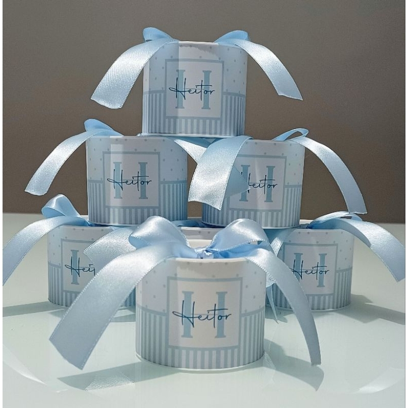Kit Tubolata Personalizada 5x6 | Lembrancinha Maternidade Azul, Chá de Bebê -| Diversos Temas