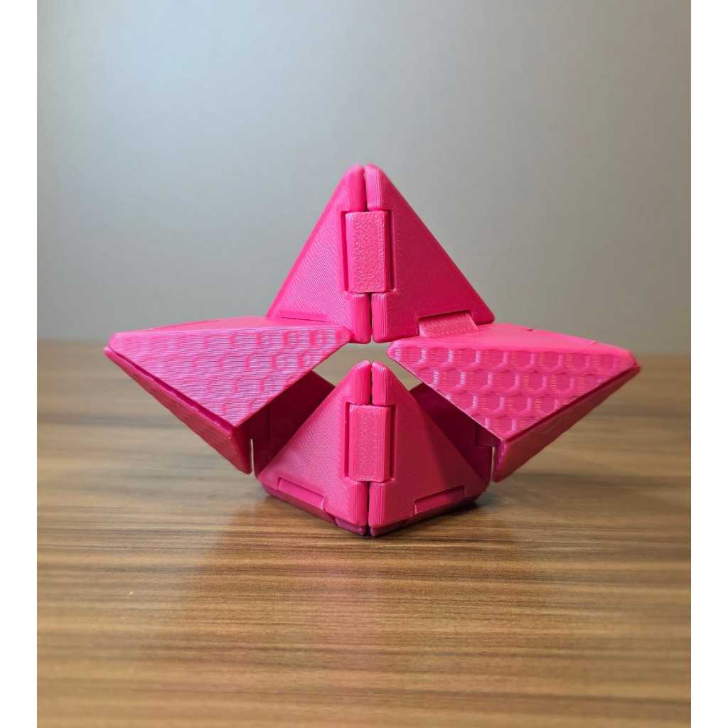 Cubo Sensorial Antiestresse Articulado | Fidget Toy Geométrico Dobrável em Impressão 3D