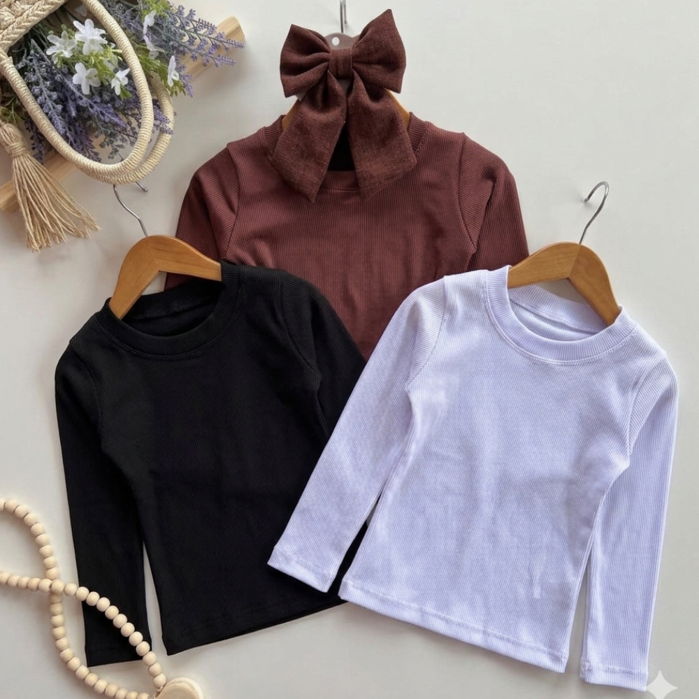 blusa de frio feminina camisetas manga longa inverno infantil menina