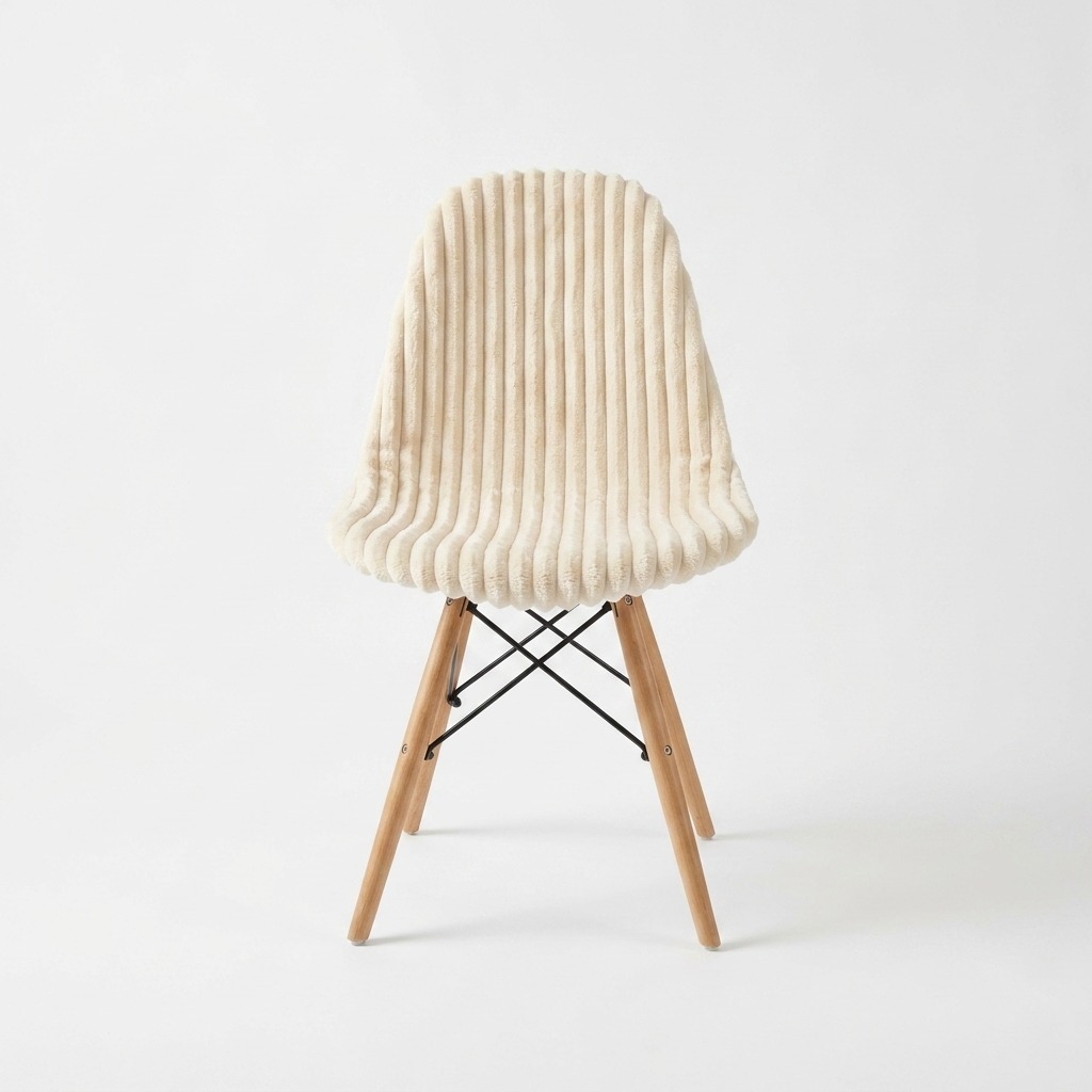 Capa Cadeira Pelúcia Wave Soft Charles Eames Eiffel Botonê