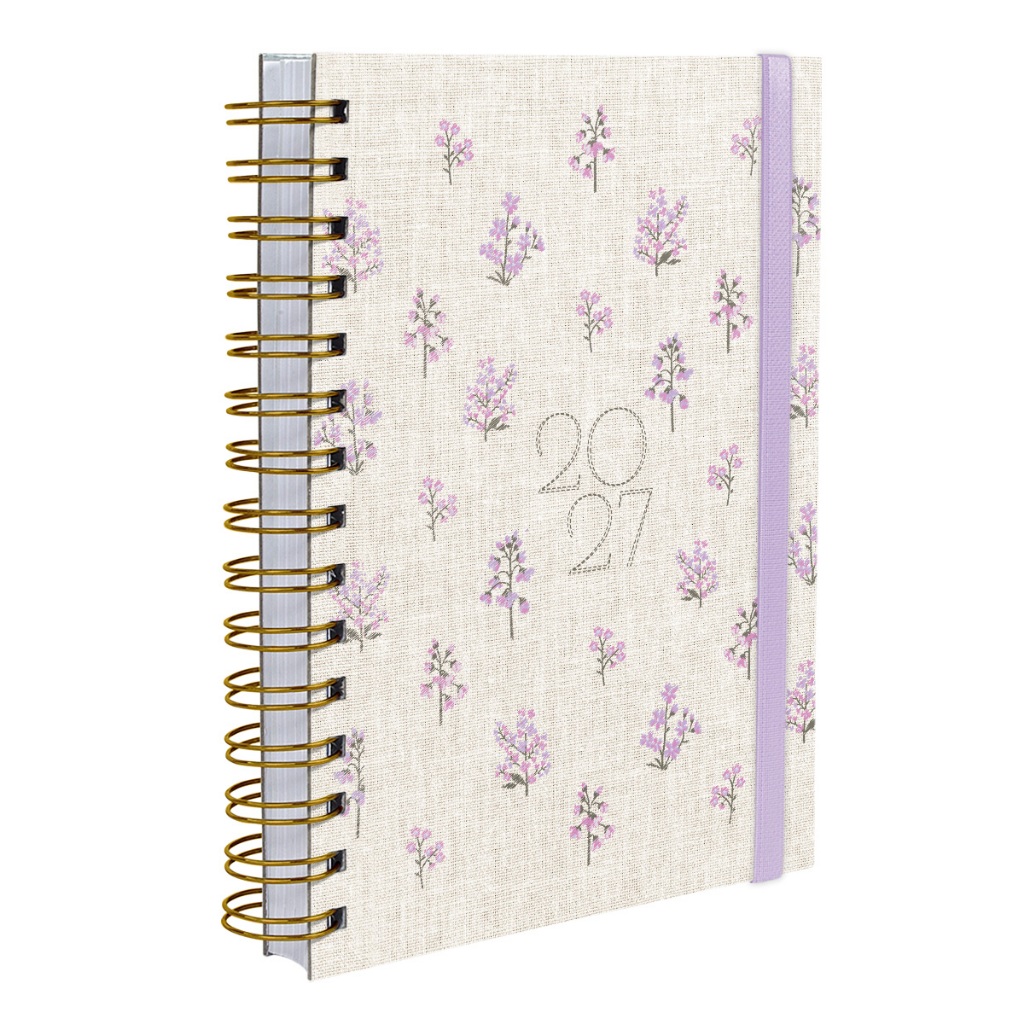 Agenda Plus Capa Dura 2027 Entrepontos Floral Lilás