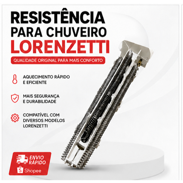 Resistência Advanced TopJet Chuveiro Lorenzetti 110V e 220V 5400W 7500W