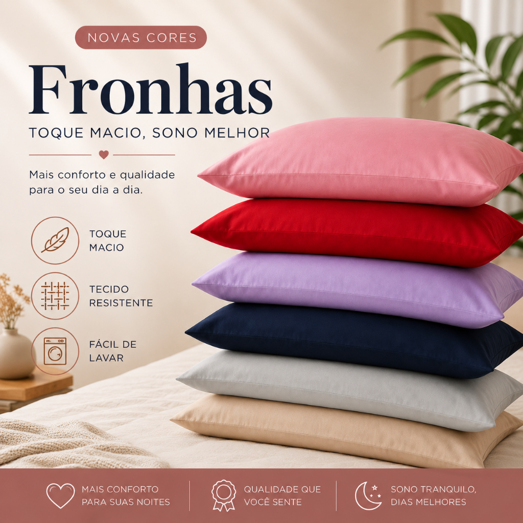 Kit 6 Fronhas Micropercal 400 Fios Toque Aveludado 50x70