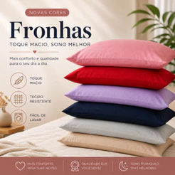 Kit 6 Fronhas Micropercal 400 Fios Toque Aveludado 50x70