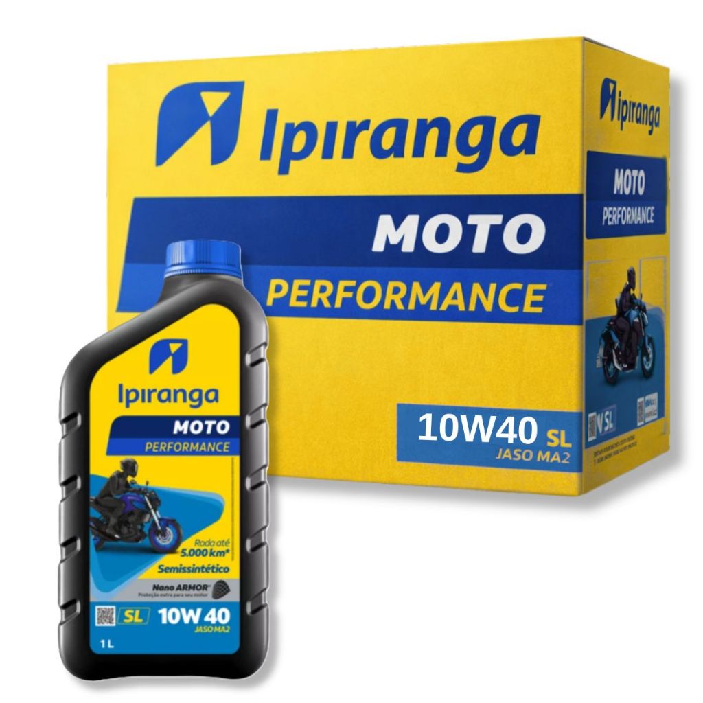 Óleo Ipiranga 10w40 Semissintético Moto Performance (Caixa C/ 24 Litros)