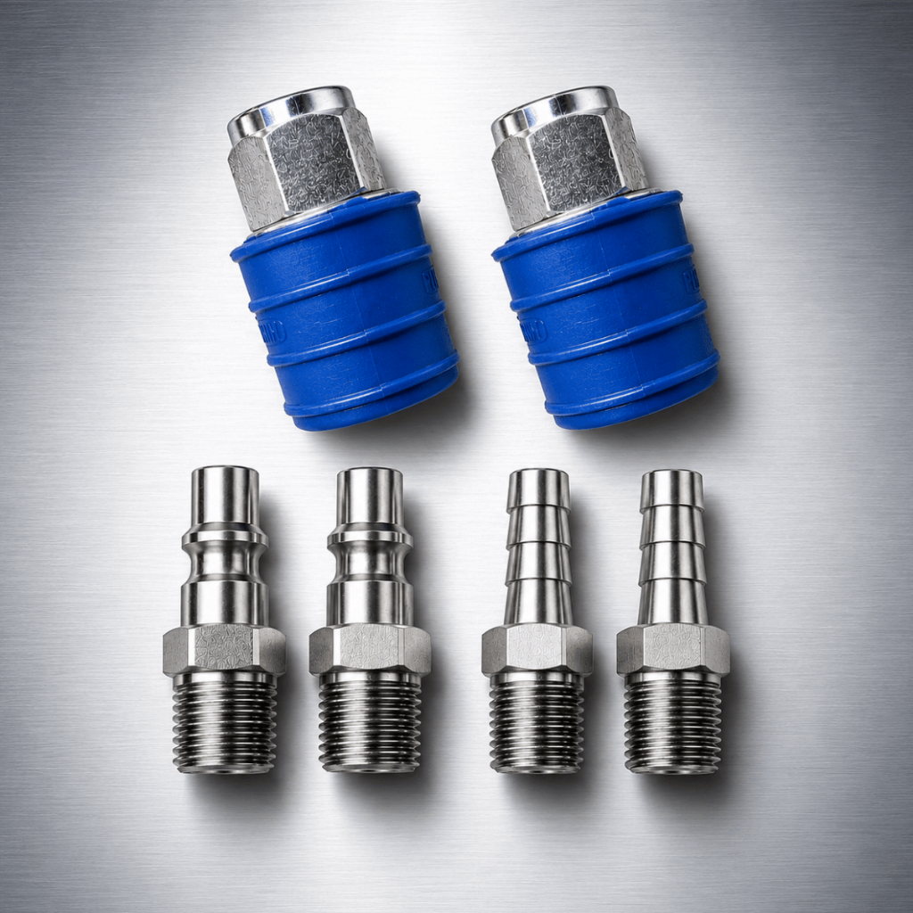 Kit Engate Rápido Ar Comprimido 1/4 Pneumático Compressor