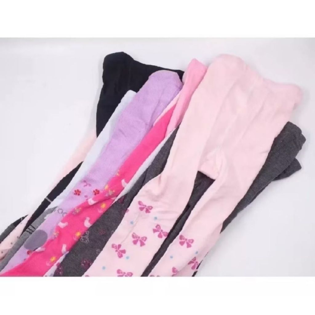 Kit 2 Meia Calça Infantil Grossa Para Inverno Estampada Lisa Sortidas Menina Feminina Macia Quentinha Confortável
