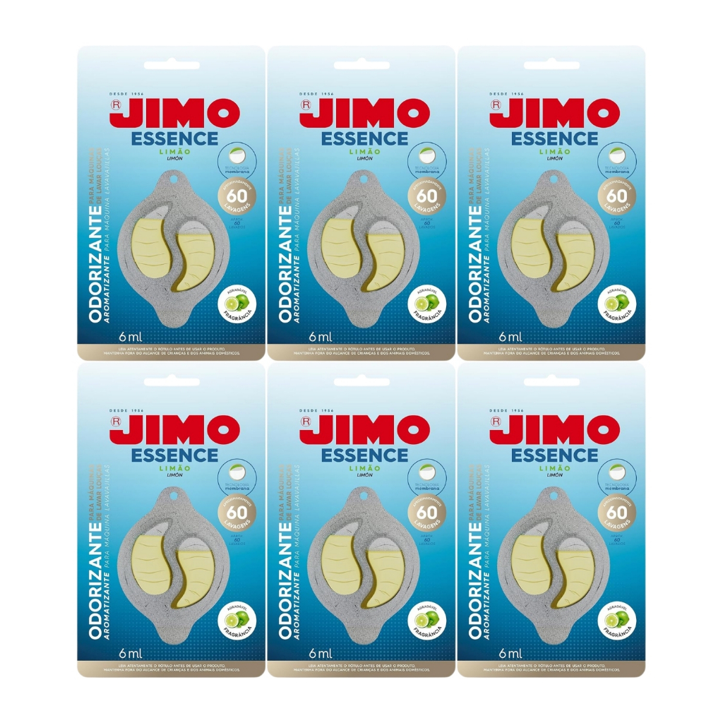 Jimo Essence Limão Máquina Lavar Louças 6ml Odorizante 6un