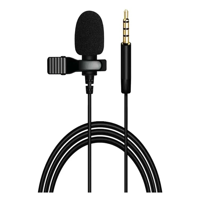 Microfone De Lapela Profissional Para Celular Gravador entrada P2 P3 Lavalier PS-01 Vídeo Youtube TikTok Gra