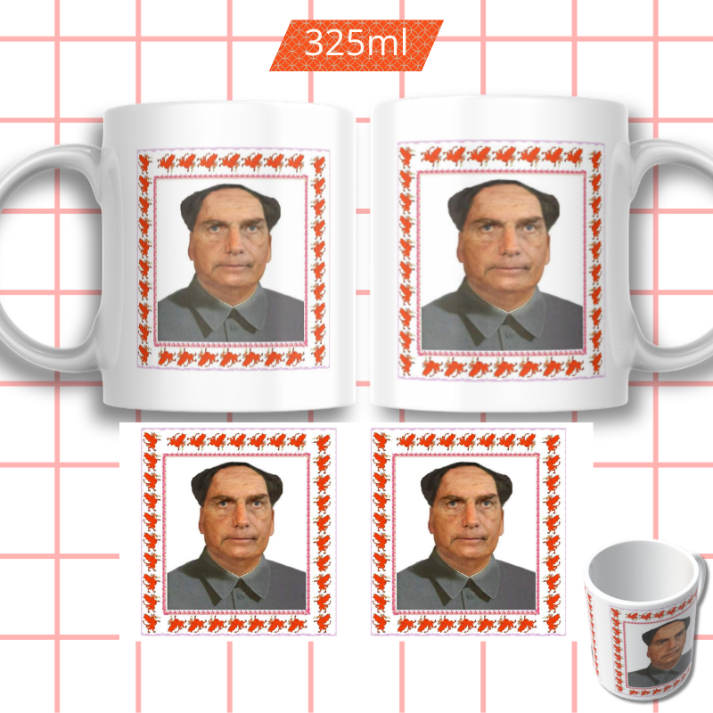 Caneca meme Tsé Tung - Bolsonaro Tsé - lula - bolsoxina - caneca porcelana 325ml xícara