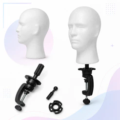 Kit Cabeça Isopor Feminina C/ Suporte Confecção De Peruca