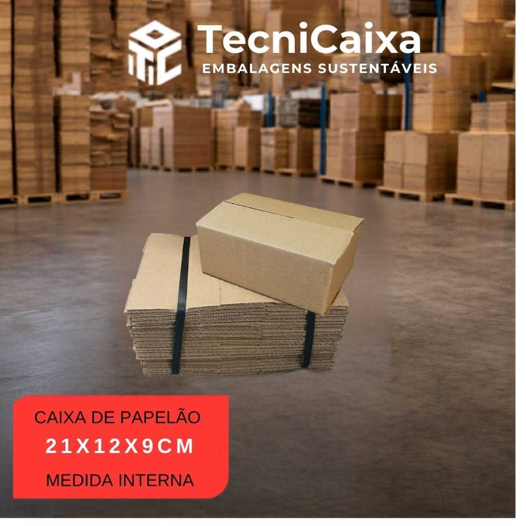 Kit 25 Caixas de Papelão 21x12x9 cm para Mercado Livre, Shopee e E-commerce Transporte seu produto com segurança