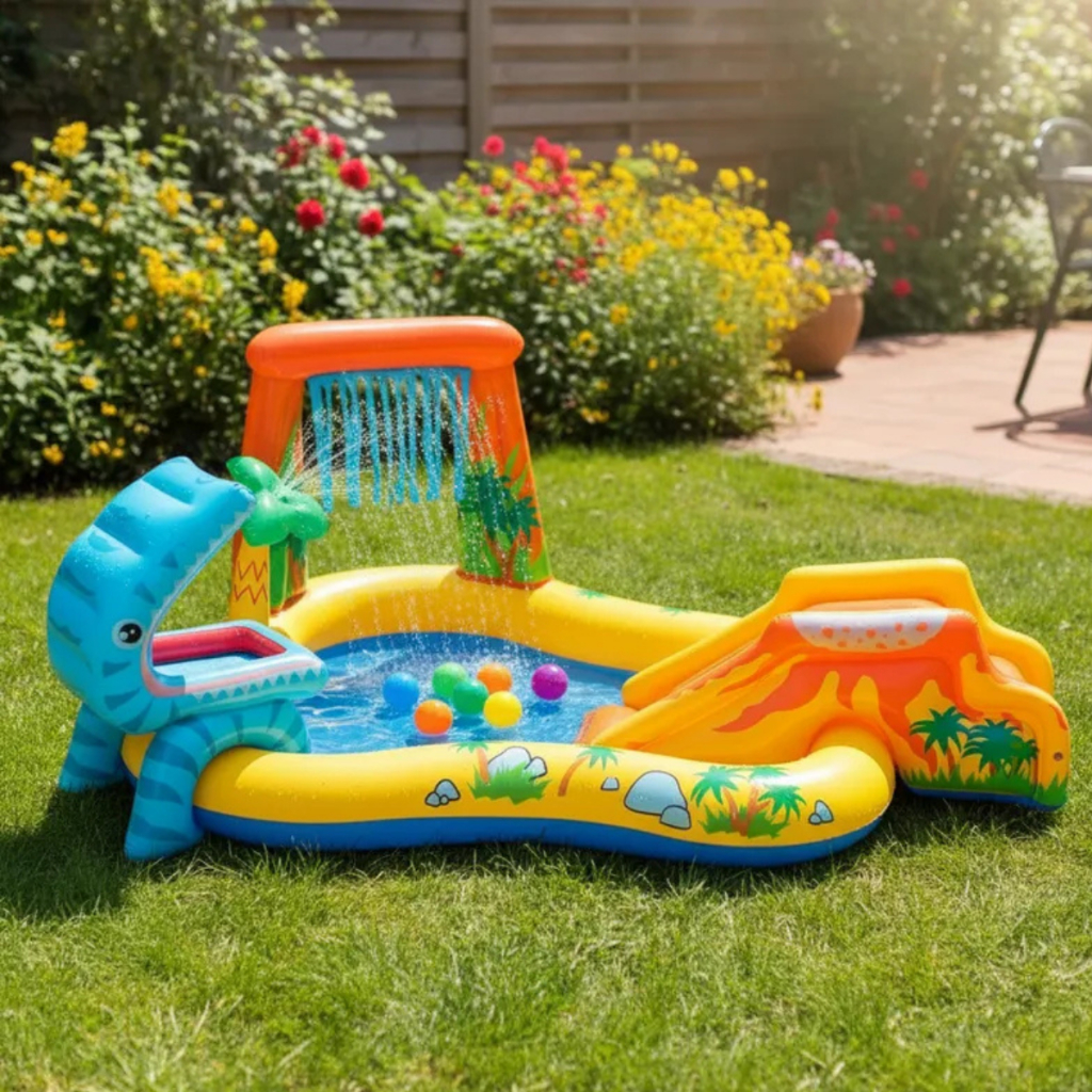 Piscina Inflavel Playground Parque dos Dinossauro Infantil
