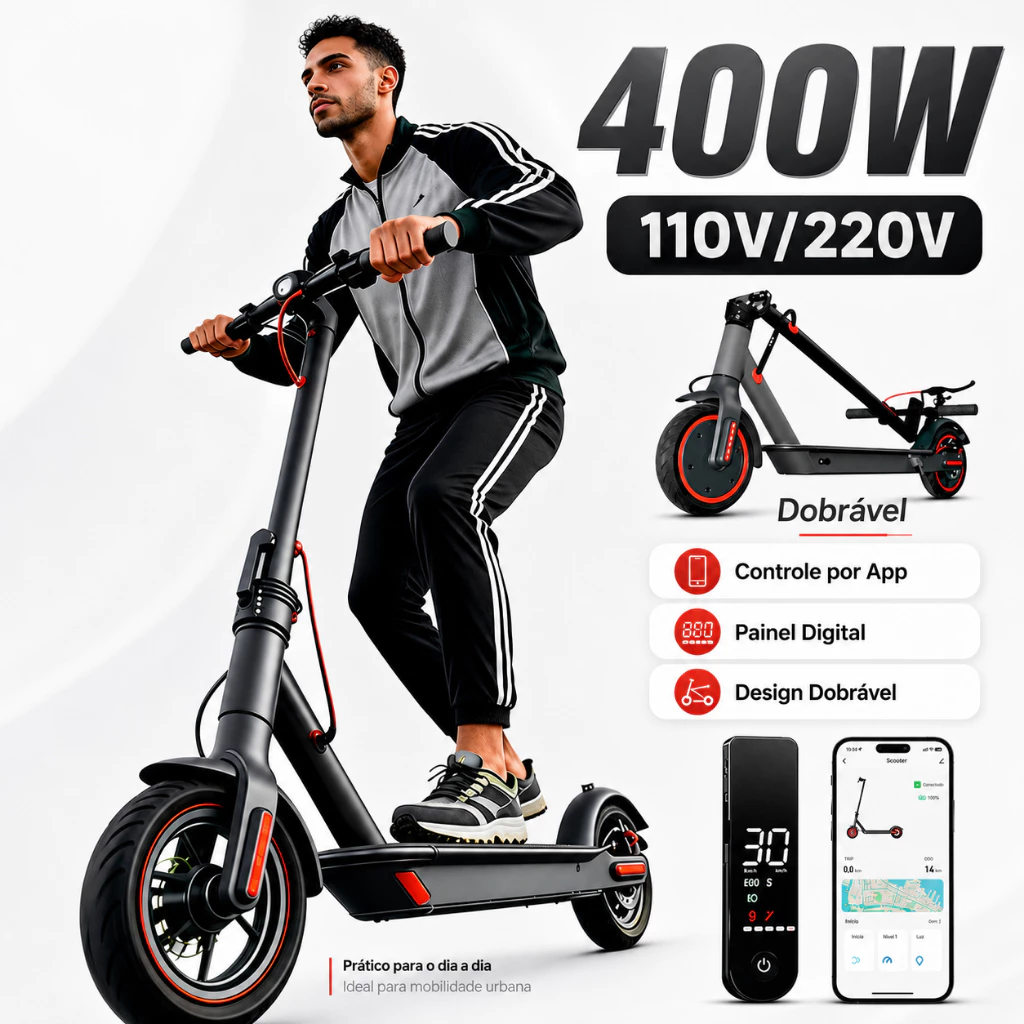 Electric Scooter Adult Scooter 400W 150KG Load Capacity