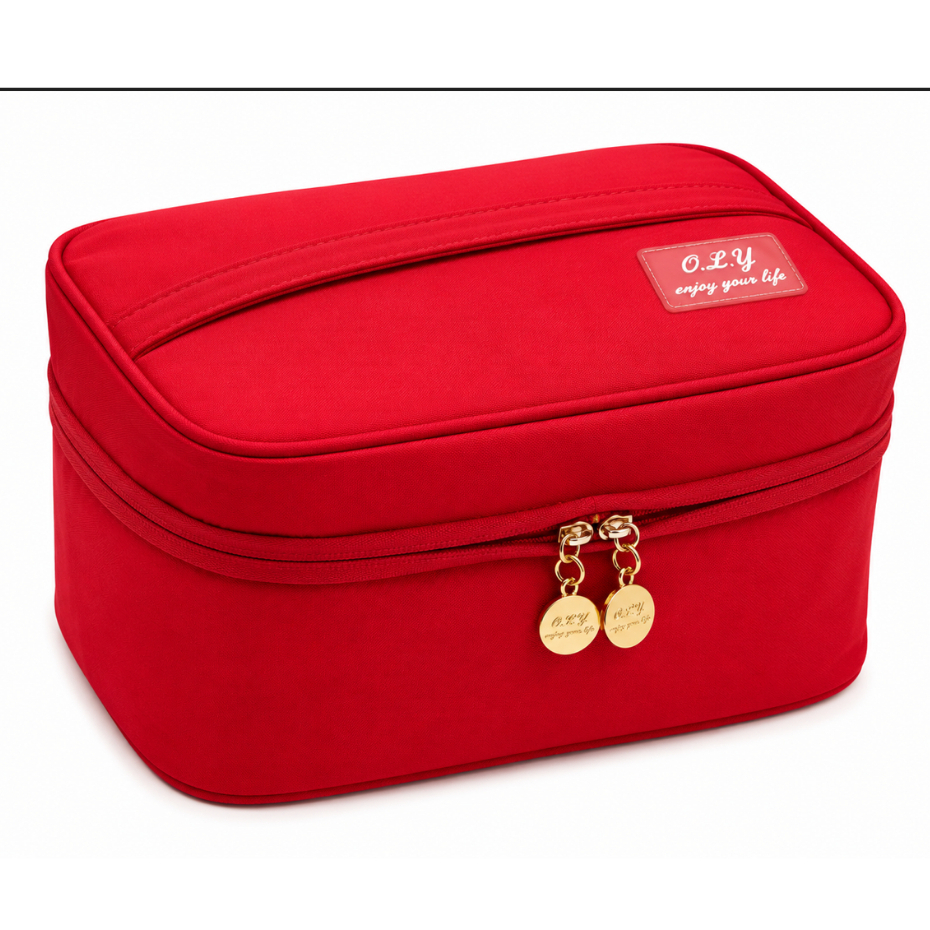 Necessaire de Maquiagem Grande Capacidade com Compartimentos para Pincéis Bolsa Organizadora de Cosméticos para Viagem