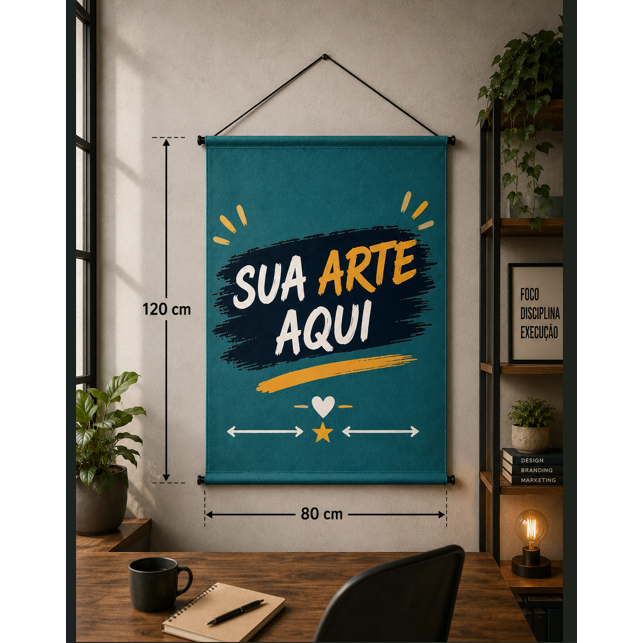 Banner Personalizado Lona Sua Logo Arte Prova D´Água 120x80cm