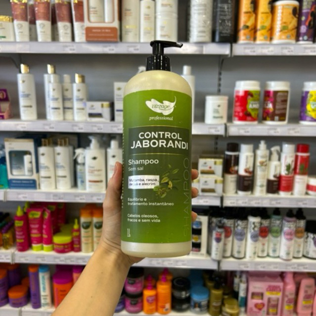 Shampoo pra cabelo oleoso e fraco Jaborandi Vizzage 1 litro