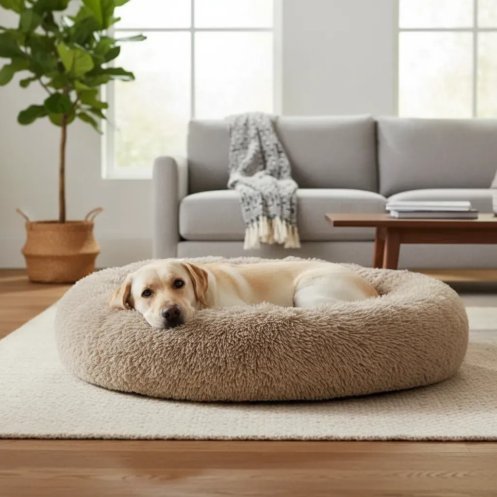 CAMINHA DONUT NUVEM PET PELUCIA CAMA Cachorros Gatos NUVEM FUNDO ANTIDERRAPANTE IMPERMEAVEL TOCA