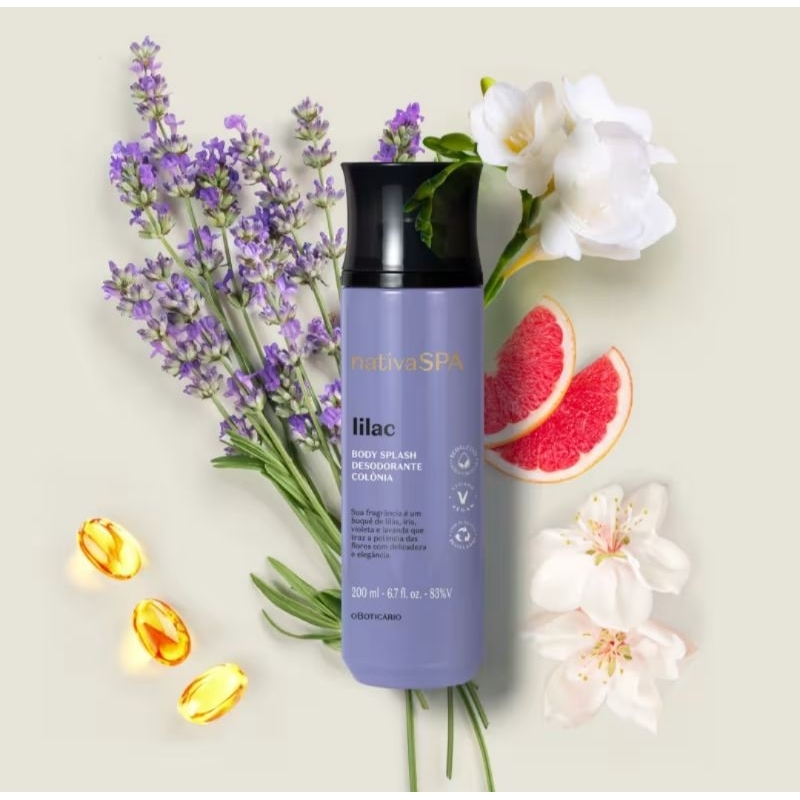 Nativa Spa Lilac Body Splash Desodorante Colônia 200ml