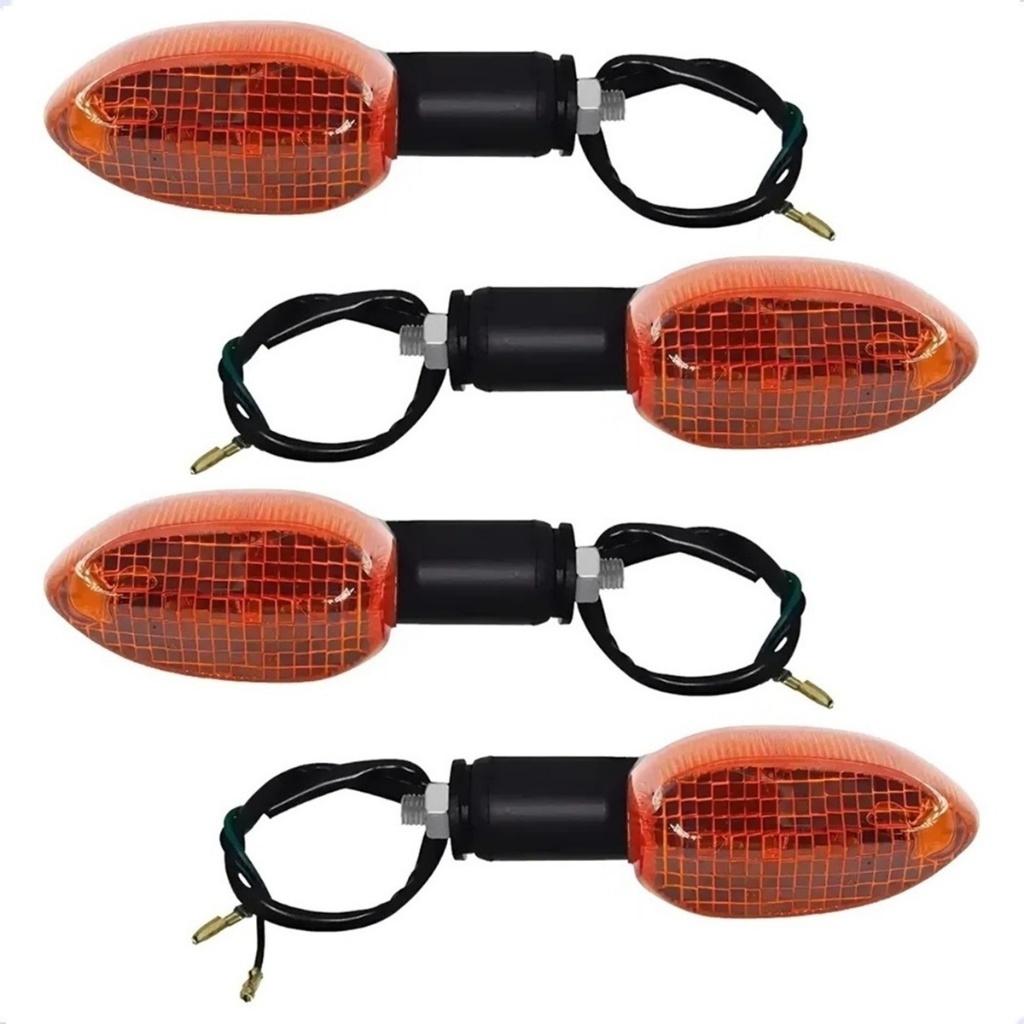JOGO COMPLETO COM 4 PISCA DIANTEIRO + TRASEIRO LANDER 250 / FAZER 250 2005 2006 2007 2008