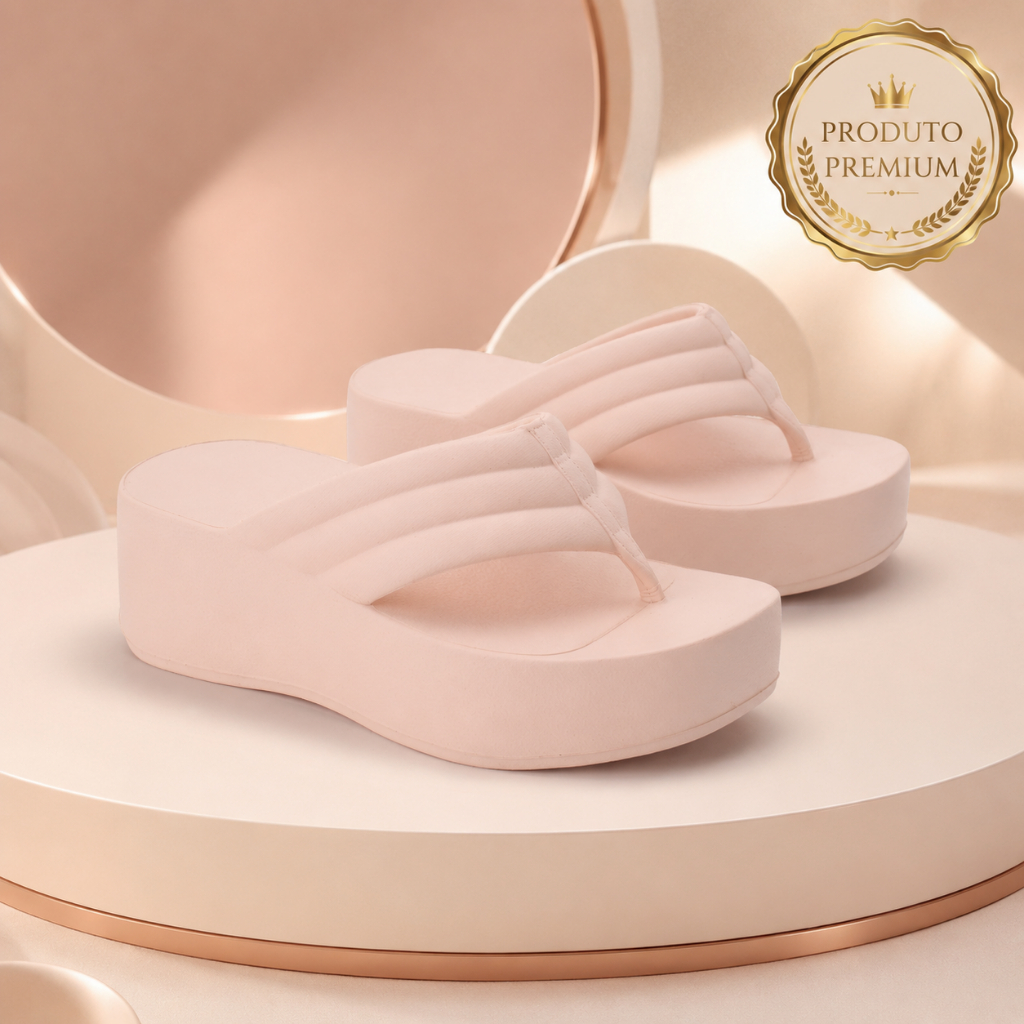 Tamanco Feminino Nuvem Plataforma Anabela Confortável Leve Chinelo Slide Macio Casual Dia a Dia