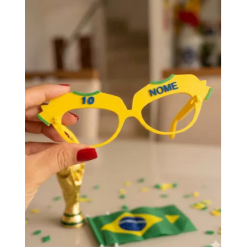 png⁠: 🕶️ Óculos Divertido Personalizado – Seleção Brasileira (Camisa 10)