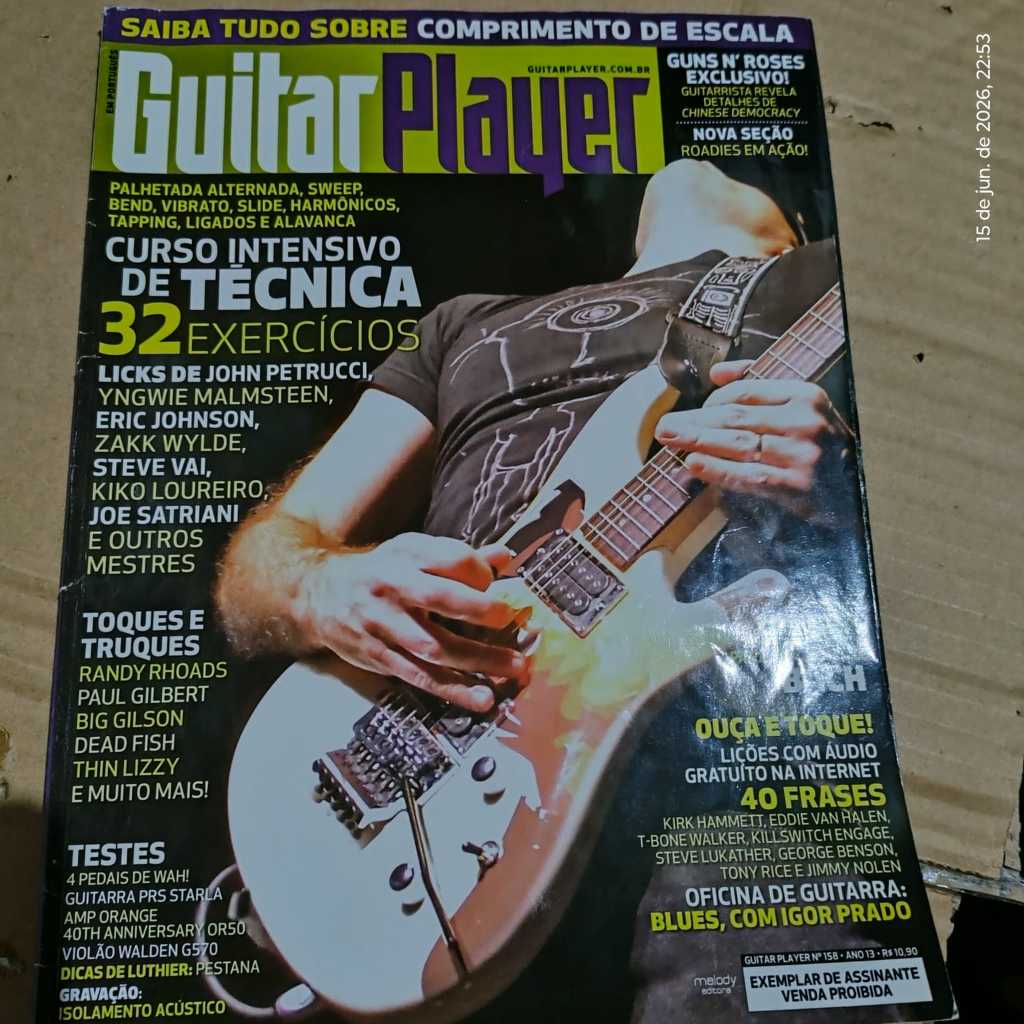 Revista Guitar Player nr 158. Especial: Curso intensivo de técnica. 06/2009