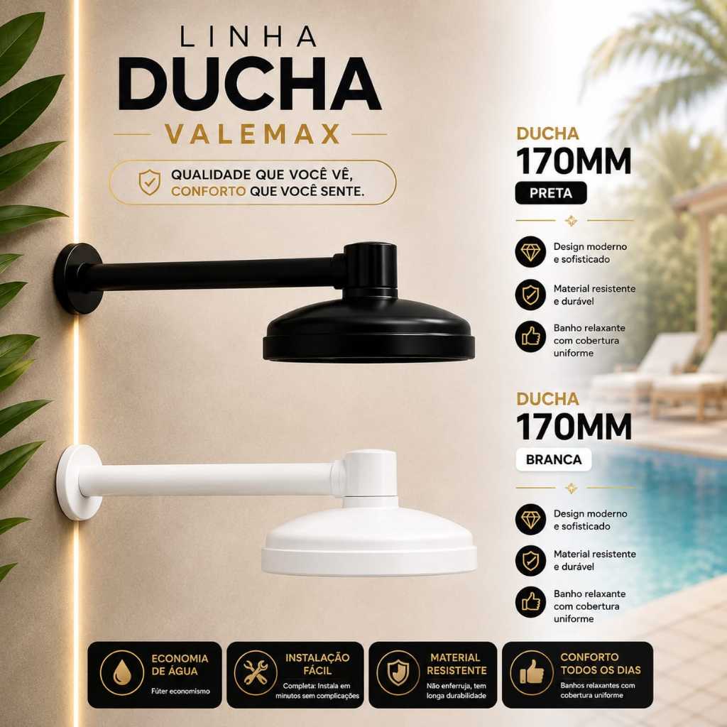 Ducha Fria Chuveiro Piscina Chuveirao Valeplast