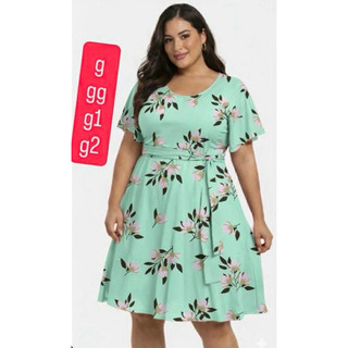 vestido rodado plus size manga fler tecido suplex digital g gg g1 g2 44/46/48/50/52