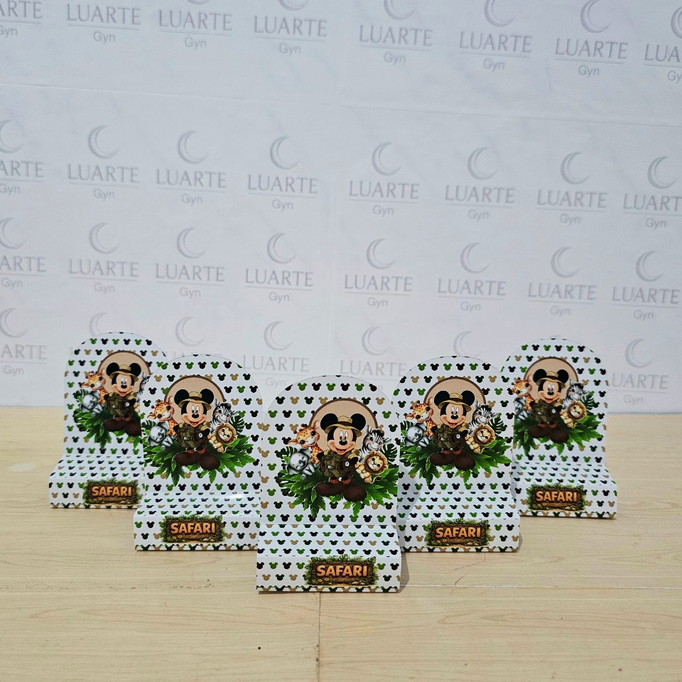 Porta Bis Duplo Personalizado Mickey Safari PEGUE E MONTE
