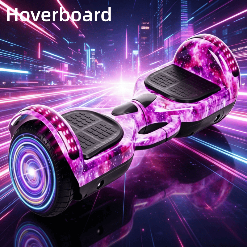 Hoverboard 6.5 Polegadas Skate Elétrico com Luz LED, Bluetooth e Auto Equilíbrio, Para Crianças e Adultos