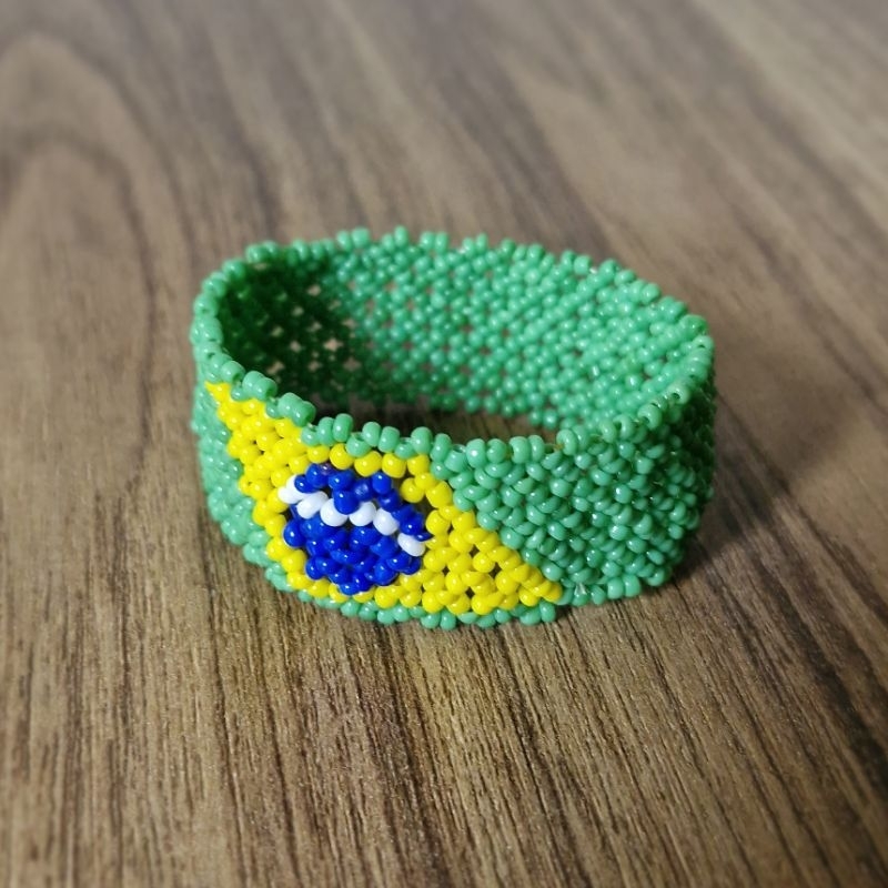 Bracelete Brasil miçangas Pulseira Copa