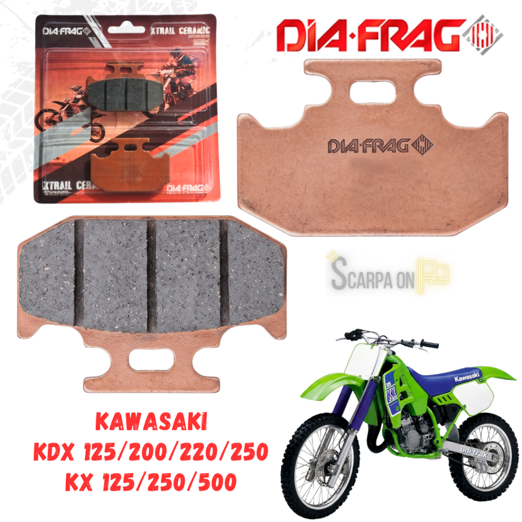Pastilha Traseira Trail Ceramic Diafrag Kawasaki KDX 125 200 220 250 KX 500 1991 a 1997 DFP-50839